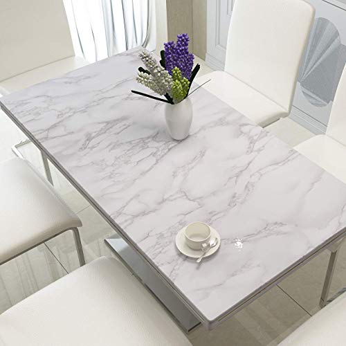 Art3d 120"x17.3" Self-Adhesive Wallpaper, Peel and Stick Grey Marble Paper, Matt - color: Gray, size: 17.3" x 120"