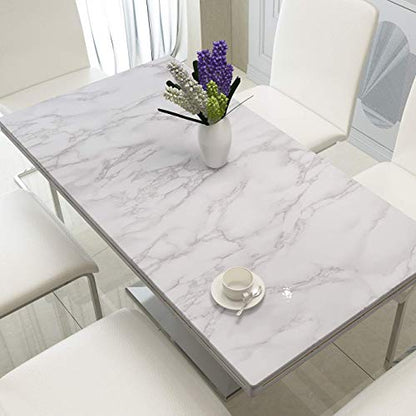 Art3d 120"x17.3" Self-Adhesive Wallpaper, Peel and Stick Grey Marble Paper, Matt - color: Gray, size: 17.3" x 120"