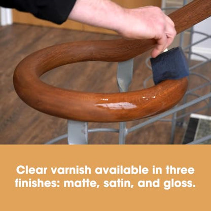 Furniture Clinic Wood Varnish, Polyurethane Waterproof Coating, Matte - color: Matte, size: 17 fl oz