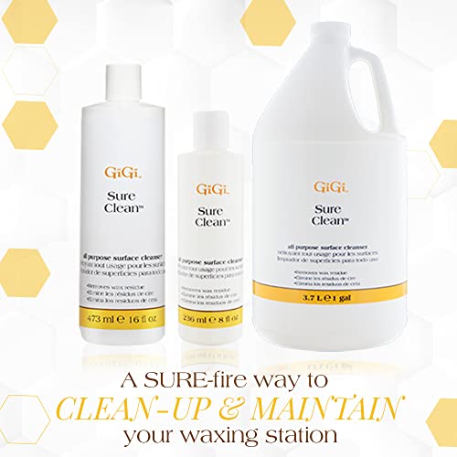 GiGi Sure Clean Surface Cleanser Wax Cleaner & Remover Warmer Pot Clear 8oz - size: 8 Fl Oz (Pack of 1)