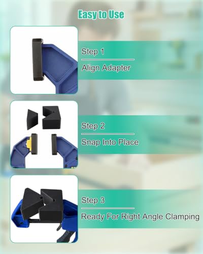 Right Angle Clamp Adapter Fit for Irwin Quick-Grip, 90° Woodworking