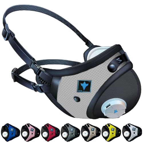 RZ Mask RZM3 - Patented Dust Mask w/ 99.9% Carbon Filtration, Anti Fogging, 360° Seal with 3 Straps, 50% Better Breathability - color: Slate, size: Medium-Large