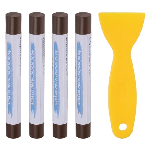 PATIKIL 4Pcs Wood Furniture Repair Markers with Scraper, Red Cherry - color: Red Cherry