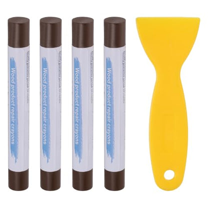 PATIKIL 4Pcs Wood Furniture Repair Markers with Scraper, Red Cherry - color: Red Cherry