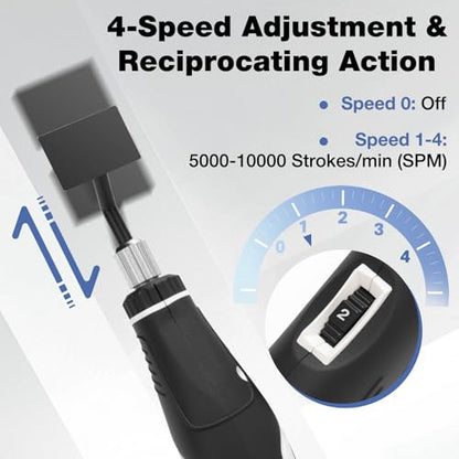 SHALL Mini Pen Sander, Electric Reciprocating Sander w/ 4 Adjustable Speeds
