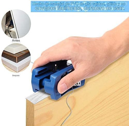 Banding Trimmer, Edgeband Cutter Tools Trimmer for Plywood Melamine Wood Double Veneer Trimmer Cabinet Wood Trimming Woodworking Tool Fit Width Range 15-40mm Thickness Below 0.5mm