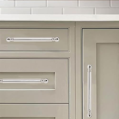 khtumeware 2-Pack Polished Nickel Heavy-Duty Solid Cabinet Pulls, 3-1/2 Inch (89mm) Hole Center, Drawer Pulls, Cabinet Hardware, Suitable for Kitchen Cabinets, Bathrooms and Dressers - color: Polished Nickel, size: 3-1/2 Inch(89mm)Hole Center
