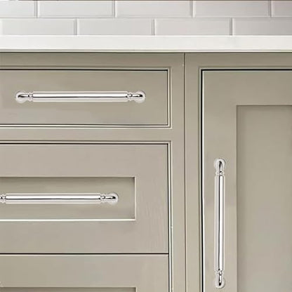 khtumeware 2-Pack Polished Nickel Heavy-Duty Solid Cabinet Pulls, 3-1/2 Inch (89mm) Hole Center, Drawer Pulls, Cabinet Hardware, Suitable for Kitchen Cabinets, Bathrooms and Dressers - color: Polished Nickel, size: 3-1/2 Inch(89mm)Hole Center