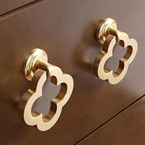 Gold Cabinet Knobs, Zinc Alloy Cupboard Drawer Knobs With Screws for Dresser (8)