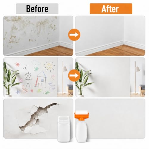Weysat 2 Pcs 4" 1.5" Refillable Paint Roller for White Wall Touch up