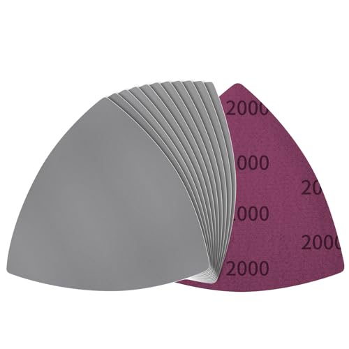 12 Pcs Detail Sander Sandpaper, 2000 Grit Triangular Sandpapers - size: 2,000 Grit