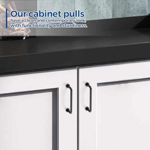Oil Rubbed Bronze Cabinet Pulls Cabinet Handles, 3-3/4 Inch, 10 Pack - color: Oil Rubbed Bronze, size: 3-3/4 Inch Hole Center