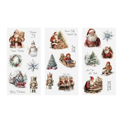 Thymeless Designs Rub on Transfers for Crafts and Furniture | 3 Design Sheets 6”x 12” | Home Decor Transfers | Furniture and Craft Decals (Old World Christmas) - style: Old World Christmas