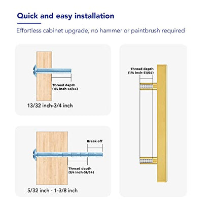 Ravinte Hardware Gold Cabinet Handles Drawer Pulls 3.75 Inch CC 25 Pack - color: Gold Square T-Shaped, size: 3-3/4" Hole Center