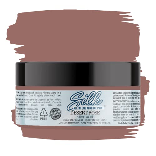 Dixie Belle Silk All-In-One Mineral Paint - Desert Rose (4oz) - color: Desert Rose, size: 4 Fl Oz (Pack of 1)