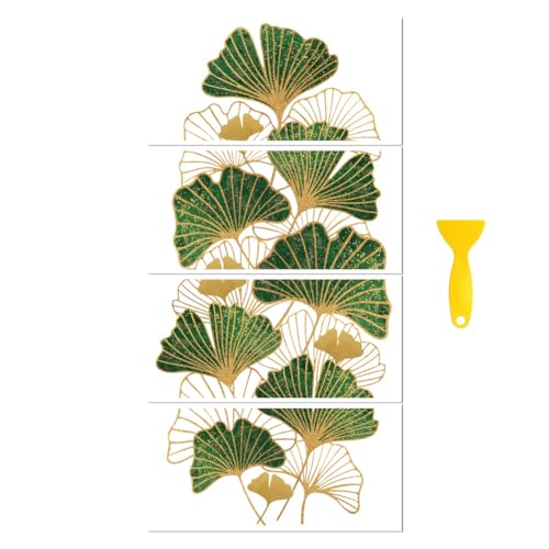 Peacoblue Ginkgo Gold Foil Rub On Transfers for Furniture Craft 6"x12" - style: Ginkgo Gold Foil