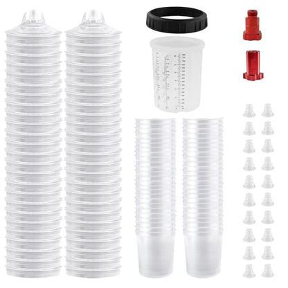 Paint Spray Gun Cups Disposable Paint Cup Liners Kit 27oz 50 Packs - size: 50pcs 800ml 27oz Cups