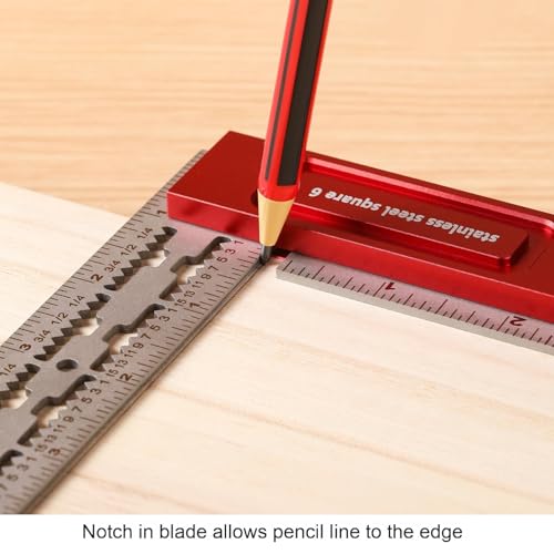 Precision Woodworking Square, Woodworking Scriber Marking Line Ruler 12inch - style: 12 Inch