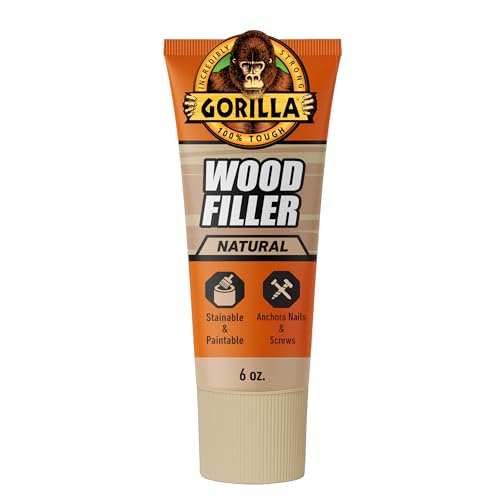 Gorilla All Purpose Wood Filler, Natural Color, 6 oz Tube - color: Natural, size: 1 - Pack