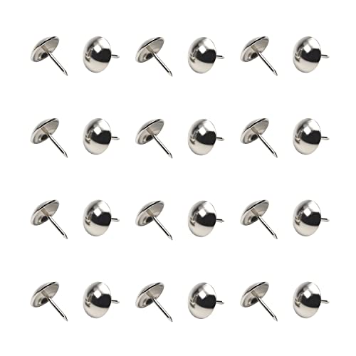 Aicosineg 100Pcs Upholstery Nails Tacks 0.63inch Head Dia Stainless Steel Round Thumb Push Pins for Cork Board Furniture Decorative Headboards Sofa Chair Hardware - color: 16*20*4mm 100pcs