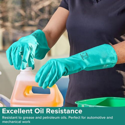 HandLove Green Chemical Resistant Nitrile Gloves - size: Large