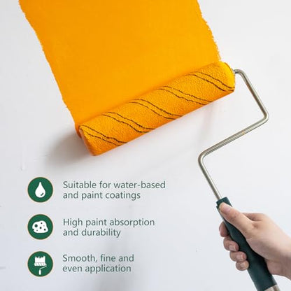 Microfiber Paint Roller 9 Inch, 3/8 Inch Nap, 40 Pack - color: 9 inch paint roller 40 pack