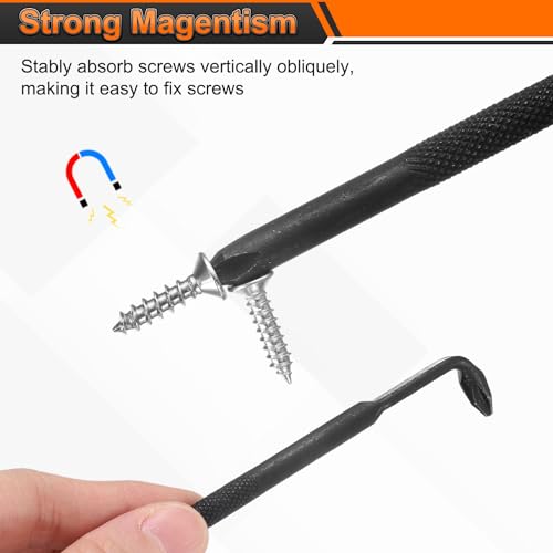HARFINGTON 2pcs Offset Screwdriver PH2 Phillips Cross Head,Black - size: PH2
