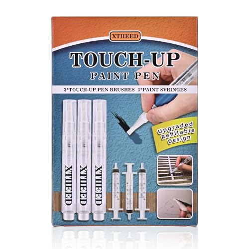 Fillable Touch Up Paint Pen,Refillable Paint Brush for Wood,3 Pack