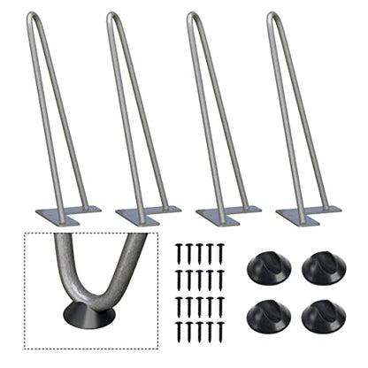SMARTSTANDARD 12 Inch Heavy Duty Hairpin Furniture Legs, Gray 4PCS - color: Grey, size: 12 Inch