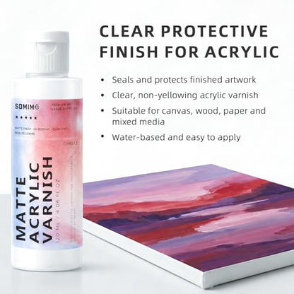 4.06 fl oz Matte Varnish Clear Paint Sealer for Acrylic Painting - style: Matte