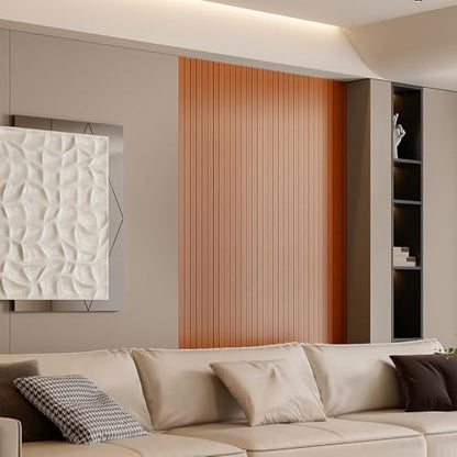 YLL YLL PVC Slat Wall Panel Peel and Stick 118"x 15.7" Faux Walnut Wood Grain Slat Panel Self-Adhesive Wallpaper Soundproof 3D Wall Panels - color: Walnut, size: 15.7" x 118"