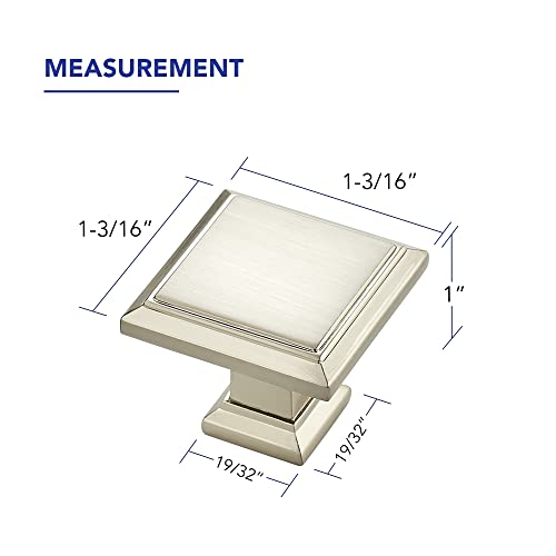 Ravinte Hardware Gold Cabinet Pulls, Single Hole, 5 Pack - color: Brushed Nickel, size: Single Hole