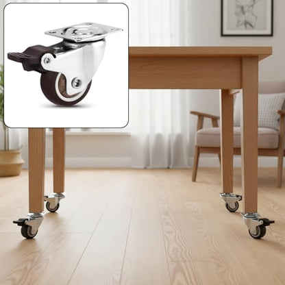 Semetall Caster Wheels 1.5Inch 360 Degree Set of 4 - style: A-150
