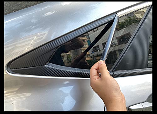 LZLRUN 3D Black Carbon Fiber Car Vinyl Wrap Self-Adhesive Film 2" x 30ft - color: Black, size: 2inch x 30ft