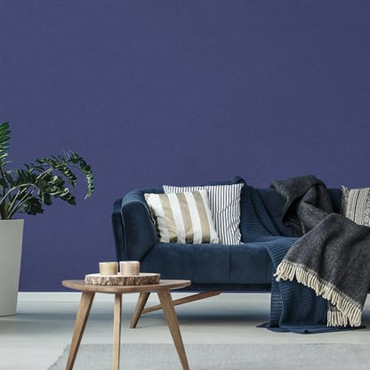 Blue Wallpaper Peel and Stick with Tools Removable Blue Matte Wall Paper - color: Blue, size: 17.7" x 590.5"