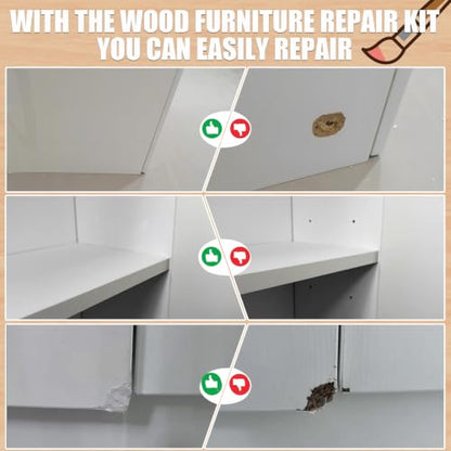 Wood Furniture Repair Kit (Black-Brown) for IKEA - color: Black-brown for Hemnes / Kallax / Bestå / Alex / Lagkapten / Lack / Micke