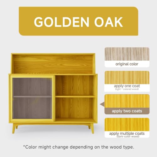 Wood Stain and Sealer, Built‑in Brush, Golden Oak, 5.29 Oz - color: Golden Oak, size: 1 Pack