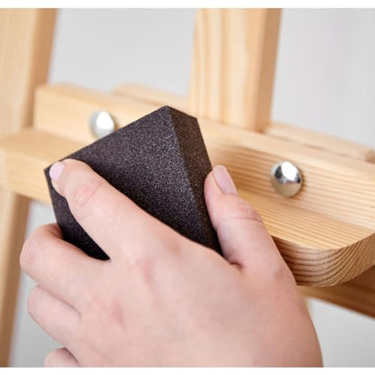HARFINGTON 8pcs Sanding Sponge Blocks #120 (400 Grits) Wet/Dry Hand Sanding Sponges, 100x70x25mm Foam Sanding Block Pad for Polishing Kitchen Metal Wood Drywall Furniture, Brown&Blue - color: Brown, Blue, size: 400 Grits