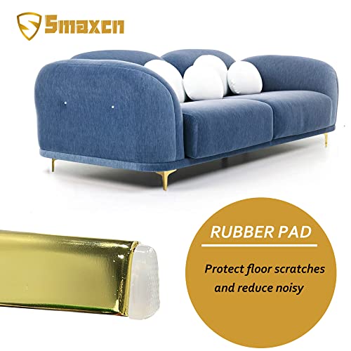 6 inch /15cm Shiny Gold Metal Furniture Legs Set of 4 - color: Shiny Gold, size: 6 inch