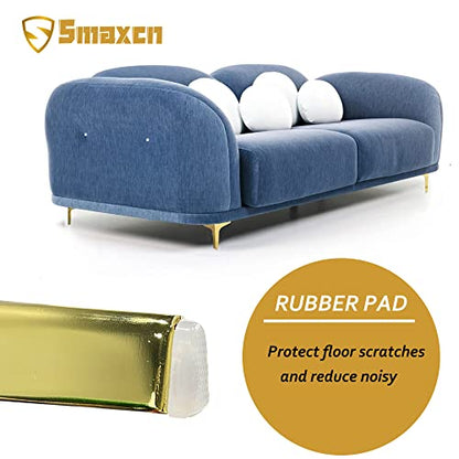 6 inch /15cm Shiny Gold Metal Furniture Legs Set of 4 - color: Shiny Gold, size: 6 inch