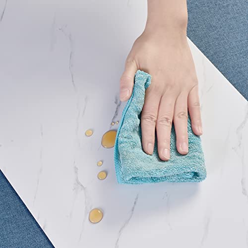 Haimin 3D Wall Panels Peel and Stick Marble Tile Look 10 Pack Waterproof - color: White-LYB