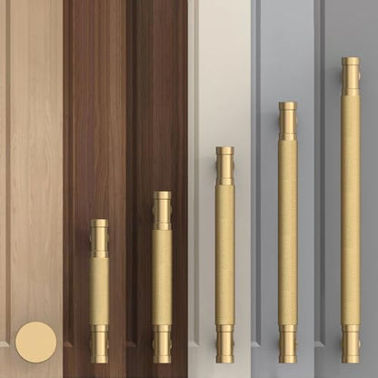 Champagne Bronze Knurled Cabinet Handles Kitchen Pulls 3 Inch 10 Pack - color: Champagne Bronze, size: 3" Hole Center