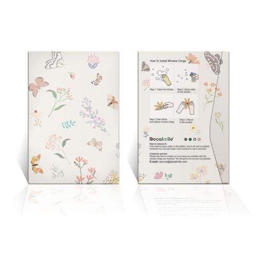 decalmile Poppy Flower Pink Floral Blossom TV Wall Decals Stickers