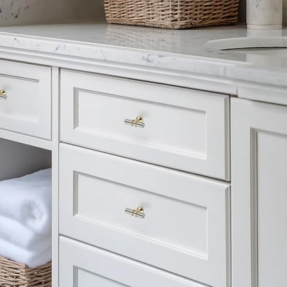 10 Pack Gold and Brushed Nickel Cabinet Knobs 2in Drawer Knobs Single Hole - color: Brushed Nickel&Gold