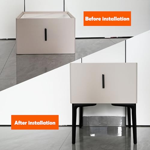 9.8 inch/25cm Matte Black Metal Furniture Legs Set of 4 - color: Matte Black, size: 9.8 inch