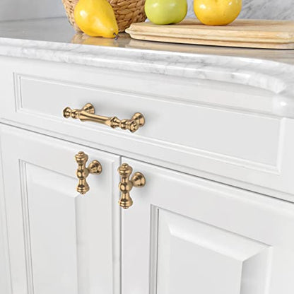 Amerdeco 10 Pack Champagne Bronze Cabinet Pulls 3" - color: Champagne Bronze, size: 3" hole center