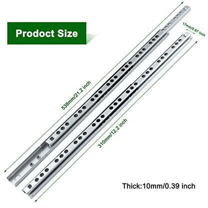 12 Inch Drawer Slides, 0.7" Wide, Pack of 12 - color: Style 2, size: 12" - 12PCS