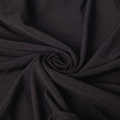 Peomeise 6pcs Stretch Spandex Chair Cover for Wedding Party Dining Banquet Event (Black, 6) - color: Black, size: 6PCS