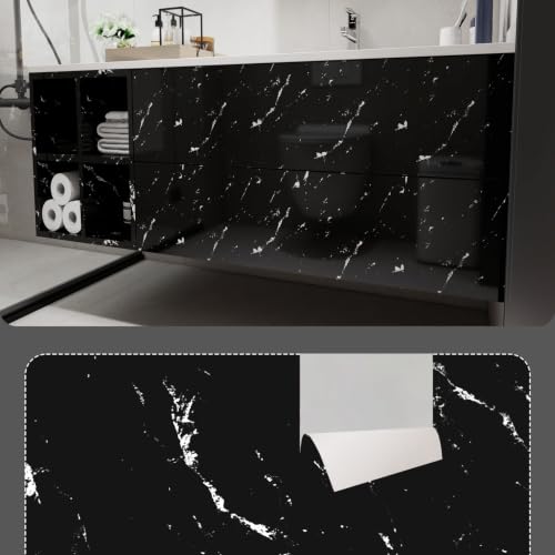 Black Marble Contact Paper for Countertops 15.7"x118" - color: Black, size: 15.7" x 118"