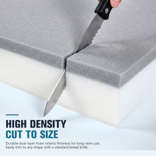 JOYWOO Thick Memory Foam Padding 72"x24"x5", Sofa Cushion & Chair Support Pad, Cut to Size Replacement for Thin Padding & DIY - size: 72x24x5"